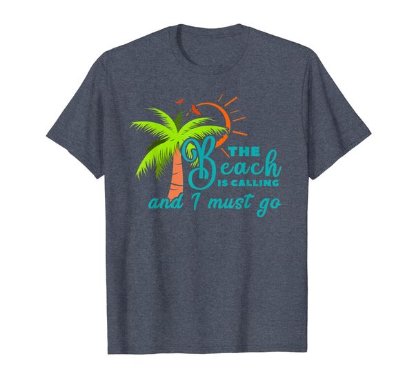 the beach is calling and i must go tshirt, White;black