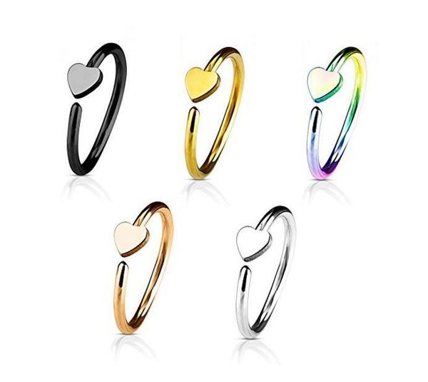 100pcs/lot seamless heart segment ring nose hoop rings ear cartilage helix diath upper earring 20g*8/10mm, Silver
100pcs/lot seamless heart segment ring nose hoop rings ear cartilage helix diath upper earring 20g*8/10mm, Silver