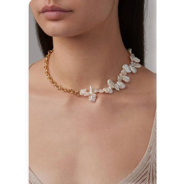 alien pearl necklace metal chain pearl chokers necklace baroque instagram fashion trend retro fashionable women accessories, Golden;silver
alien pearl necklace metal chain pearl chokers necklace baroque instagram fashion trend retro fashionable women accessories, Golden;silver