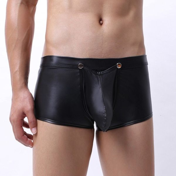 low taille boxer underwear opening artistic leather comfortable men's under cueca masculina, Black;white
low taille boxer underwear opening artistic leather comfortable men's under cueca masculina, Black;white