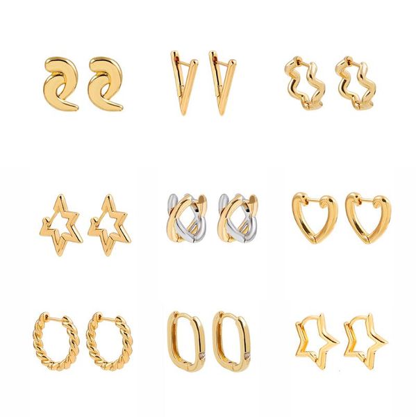 hoop & huggie gold color geometric circle earrings female trendy heart star cross twist small ear buckle cartilage jewelry, Golden;silver
hoop & huggie gold color geometric circle earrings female trendy heart star cross twist small ear buckle cartilage jewelry, Golden;silver