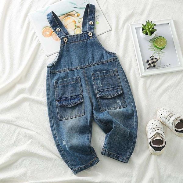 spring autumn wear children's jeans suspenders 2021 boys and girls' big pocket foreign style tooling casual baby pants, Blue
spring autumn wear children's jeans suspenders 2021 boys and girls' big pocket foreign style tooling casual baby pants, Blue
