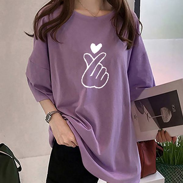 ulzzang 2021 new heart print female t-shirt long summer loose sleeve short korean school clothes 258m, White
ulzzang 2021 new heart print female t-shirt long summer loose sleeve short korean school clothes 258m, White