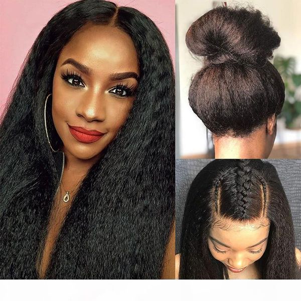 kinky straight human hair full lace wig for black women pre plucked italian yaki lace front wigs with baby hair, Black;brown
kinky straight human hair full lace wig for black women pre plucked italian yaki lace front wigs with baby hair, Black;brown