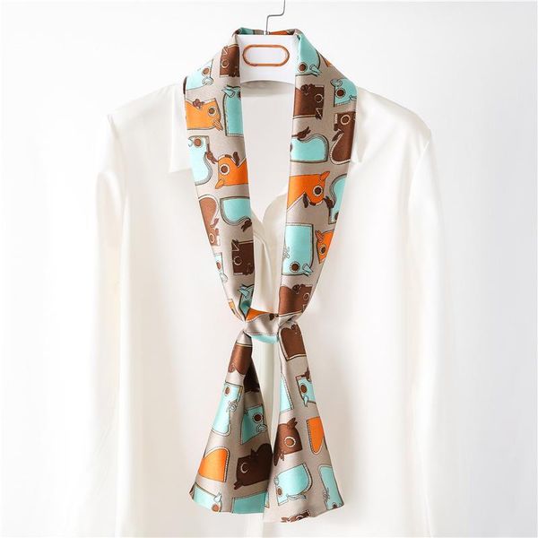 scarves scarf women small silk female fun animal spring and autumn korean hundred thin narrow long belt ribbon decorative, Blue;gray
scarves scarf women small silk female fun animal spring and autumn korean hundred thin narrow long belt ribbon decorative, Blue;gray