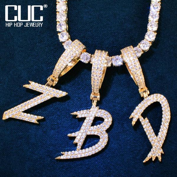 chains a-z single cursive letter pendant necklace for men women with 4mm tennis chain cubic zirconia hip hop jewelry, Silver
chains a-z single cursive letter pendant necklace for men women with 4mm tennis chain cubic zirconia hip hop jewelry, Silver