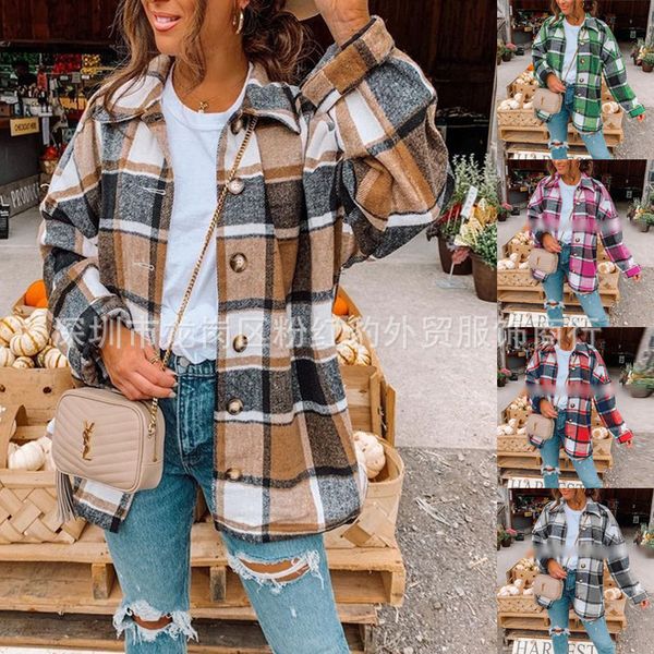 luxury women's jackets autumn and winter 2021 fashion plaid shirt women's tweed coat, Black;brown
luxury women's jackets autumn and winter 2021 fashion plaid shirt women's tweed coat, Black;brown