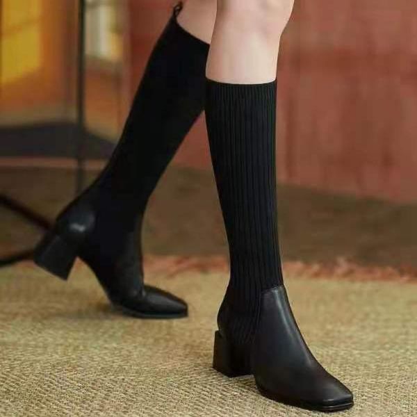 boots 2022 autumn winter chunky women knee high square toe long slim female stretch mid heel botines de mujer, Black
boots 2022 autumn winter chunky women knee high square toe long slim female stretch mid heel botines de mujer, Black