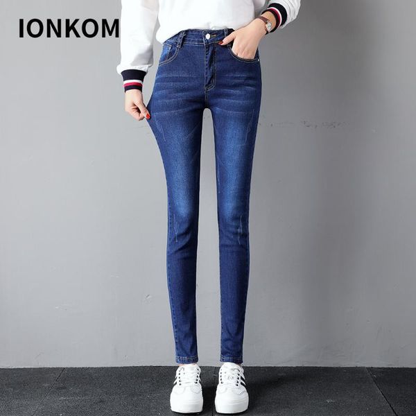 women's jeans ionkom women high waist stretch skinny streetwear denim pencil pants casual female slim fit femme, Blue
women's jeans ionkom women high waist stretch skinny streetwear denim pencil pants casual female slim fit femme, Blue