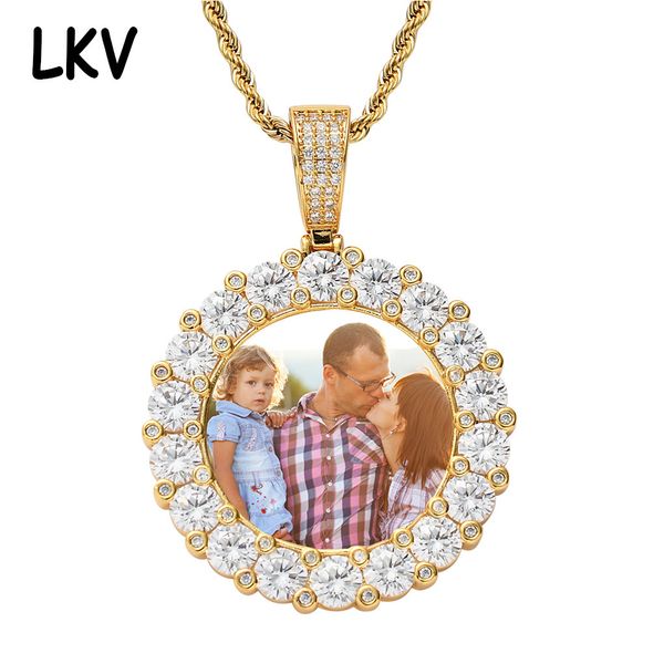 hip hop p memory frame pendant diy custom color couple commemorative round zircon necklace, Silver
hip hop p memory frame pendant diy custom color couple commemorative round zircon necklace, Silver