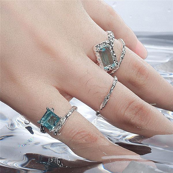 wedding rings ins fashion light blue translucent zircon index finger open ring creative geometric jewelry for women engagement party gifts, Slivery;golden
wedding rings ins fashion light blue translucent zircon index finger open ring creative geometric jewelry for women engagement party gifts, Slivery;golden