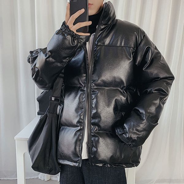 stand collar winter bubble jackets coat mens harajuku warm parka male korean fashions er jacket pu soft mens coat eck5, Black
stand collar winter bubble jackets coat mens harajuku warm parka male korean fashions er jacket pu soft mens coat eck5, Black