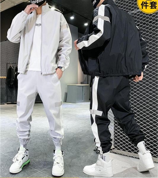 men's tracksuits sweat suit patchwork hip hop casual sets 2021 korean style two piece clothes men streetwear fitness male tracksuit, Gray
men's tracksuits sweat suit patchwork hip hop casual sets 2021 korean style two piece clothes men streetwear fitness male tracksuit, Gray