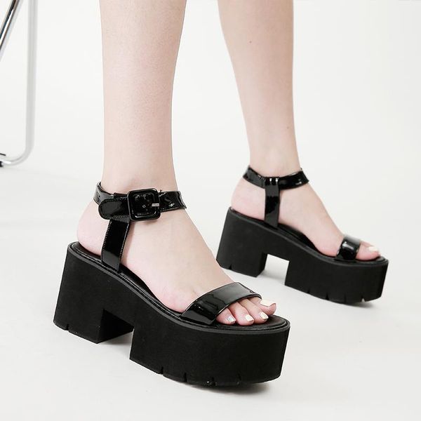 dress shoes platform chunky heels peep toe gladiator women creepers summer sandals vintage buckle punk gothic, Black
dress shoes platform chunky heels peep toe gladiator women creepers summer sandals vintage buckle punk gothic, Black