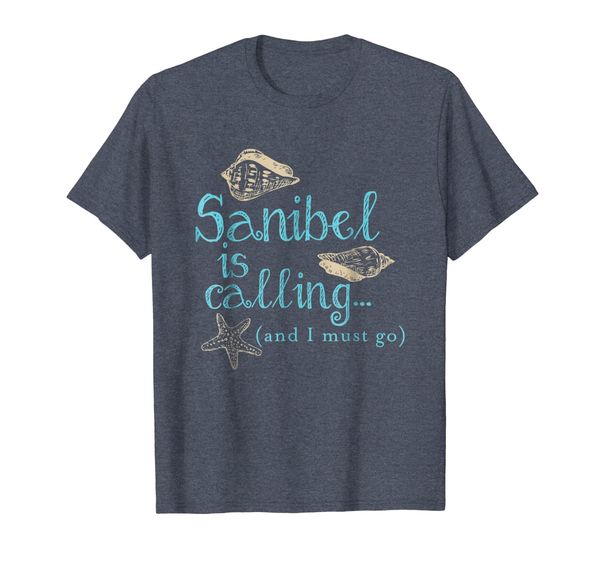 sanibel island florida calling t-shirt, White;black 
sanibel island florida calling t-shirt, White;black