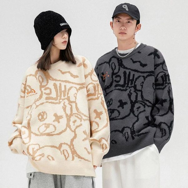 men's sweaters sweater men harajuku anime cartoon bear hip hop streetwear clothing pullover o-neck oversize fashion casual couple male, White;black
men's sweaters sweater men harajuku anime cartoon bear hip hop streetwear clothing pullover o-neck oversize fashion casual couple male, White;black