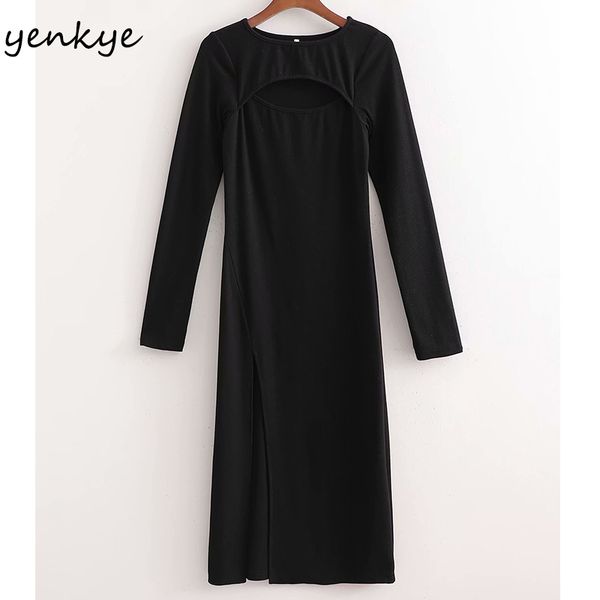 2021 new fashion openwork hem slits women o neck long sleeve screw thread vintage black midi bodycon vestido us04, Black;gray
2021 new fashion openwork hem slits women o neck long sleeve screw thread vintage black midi bodycon vestido us04, Black;gray