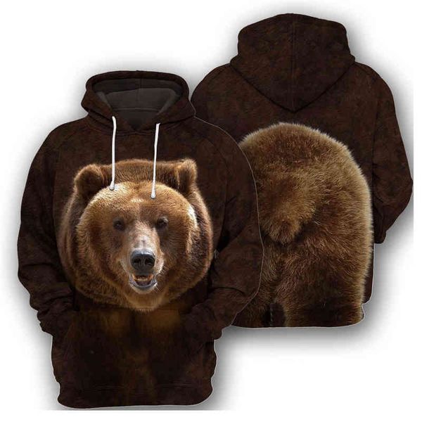 cloocl animals grizzly bear men hoodies 3d graphic front and back pullovers casual pocket sweatshirts, Black
cloocl animals grizzly bear men hoodies 3d graphic front and back pullovers casual pocket sweatshirts, Black