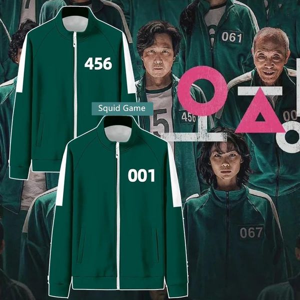 men's hoodies & sweatshirts korean squid game costume men jacket streetwear harajuku male zipper baseball jackets li zhengjae 456 218 c, Black
men's hoodies & sweatshirts korean squid game costume men jacket streetwear harajuku male zipper baseball jackets li zhengjae 456 218 c, Black