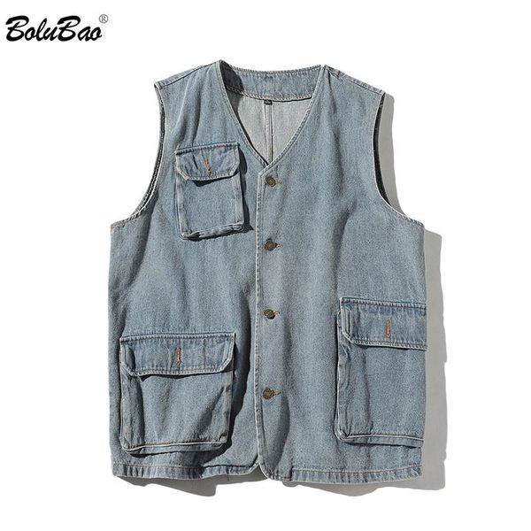 men's vests bolubao brand men denim vest spring retro classic casual fashion multi-pocket slim fit wild coat male, Black;white
men's vests bolubao brand men denim vest spring retro classic casual fashion multi-pocket slim fit wild coat male, Black;white