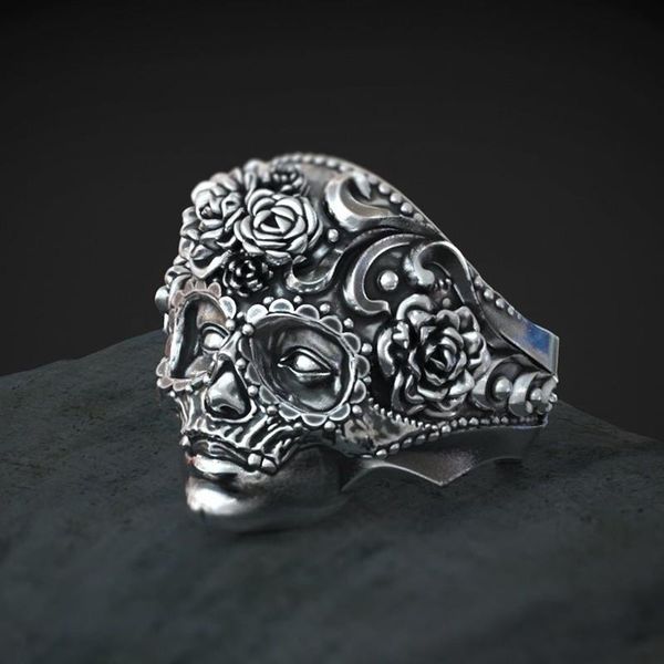 cluster rings fdlk unique silver color carbide heavy sugar skull ring mens mandala flower biker punk jewelry size 7-14#, Golden;silver
cluster rings fdlk unique silver color carbide heavy sugar skull ring mens mandala flower biker punk jewelry size 7-14#, Golden;silver