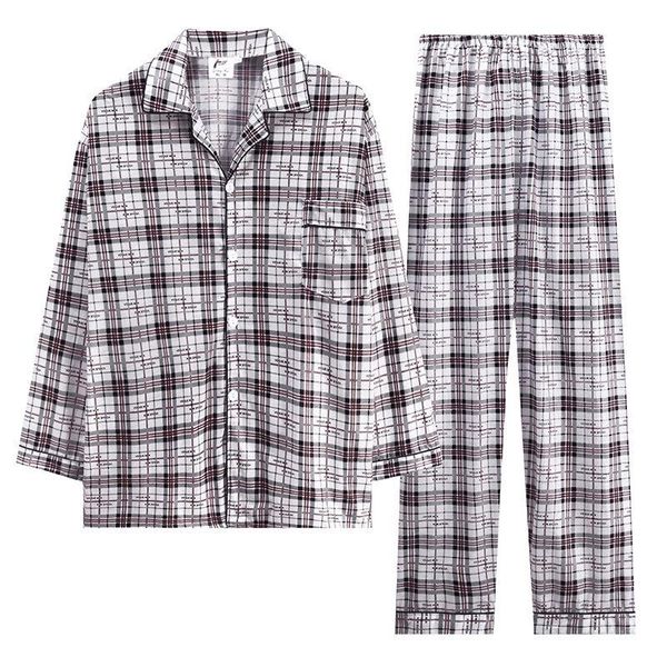 men's sleepwear men cotton pajamas set turn-down printed collar long sleeve trousers comfortable leisure night pijamas home wear, Black;brown
men's sleepwear men cotton pajamas set turn-down printed collar long sleeve trousers comfortable leisure night pijamas home wear, Black;brown