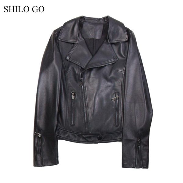 women's jackets shilo go leather jacket womens spring fashion sheepskin genuine coat lapel collar zipper metal rivet locomotive, Black;brown
women's jackets shilo go leather jacket womens spring fashion sheepskin genuine coat lapel collar zipper metal rivet locomotive, Black;brown