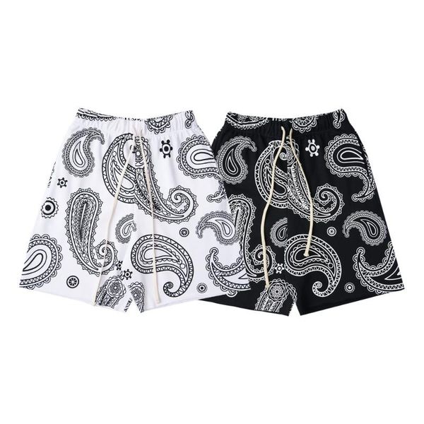 men's shorts european and american fashion cashew flower printed casual ins lazy street hip-hop trend loose pants sweat, White;black
men's shorts european and american fashion cashew flower printed casual ins lazy street hip-hop trend loose pants sweat, White;black