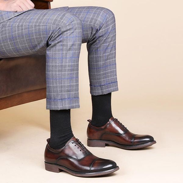 men's genuine leather business dress shoes gradient gentleman shoes men retro patent leather oxford eu size 38-47, Black
men's genuine leather business dress shoes gradient gentleman shoes men retro patent leather oxford eu size 38-47, Black