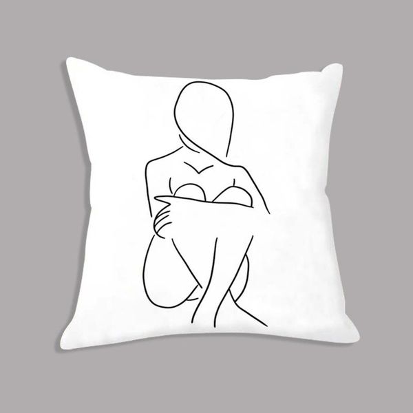 cushion/decorative pillow abstract line girl body hand minimalist white cushion cover throw case decorative plush for sofa decor 
cushion/decorative pillow abstract line girl body hand minimalist white cushion cover throw case decorative plush for sofa decor