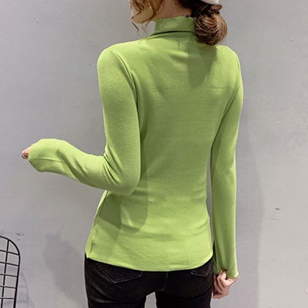 2021 new fall winter korean style t-shirt chic solid turtleneck ropa mujer with fleece bottoming shirt brushed cotton tees t00019a 0hp4, White
2021 new fall winter korean style t-shirt chic solid turtleneck ropa mujer with fleece bottoming shirt brushed cotton tees t00019a 0hp4, White