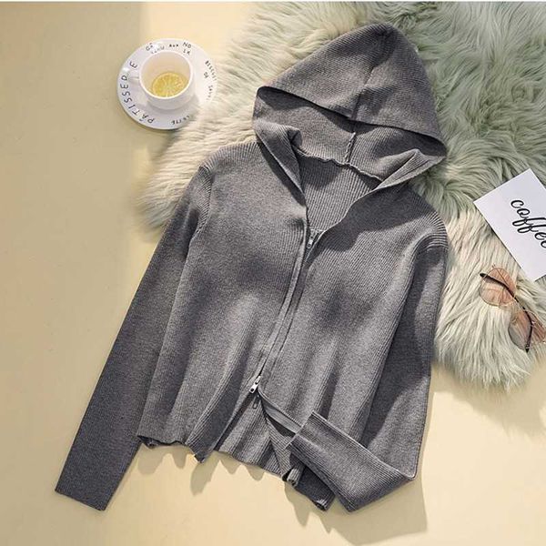 chic sweatershirt hoodied women cardigan sweater fashion zipper long sleeve cadigans spring autumn knit outwear coat 210601, White
chic sweatershirt hoodied women cardigan sweater fashion zipper long sleeve cadigans spring autumn knit outwear coat 210601, White