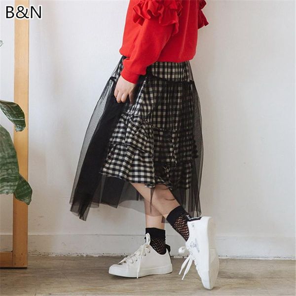 skirts korean girls gauze patchwork tulle 2 layers long children's cotton black white plaid tutu skirt big girl princess costume, Blue
skirts korean girls gauze patchwork tulle 2 layers long children's cotton black white plaid tutu skirt big girl princess costume, Blue