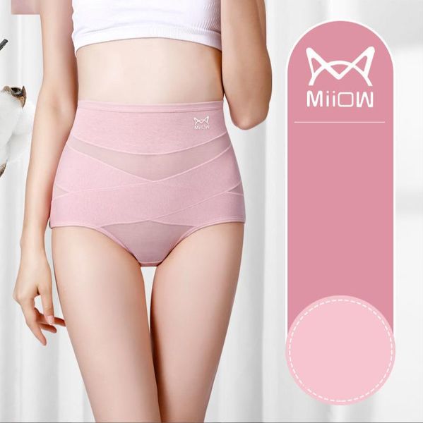 women's panties miiow 100% cotton high-waist underwear breathable antibacterial hip-lifting large size seamless briefs thin summer, Black;pink
women's panties miiow 100% cotton high-waist underwear breathable antibacterial hip-lifting large size seamless briefs thin summer, Black;pink