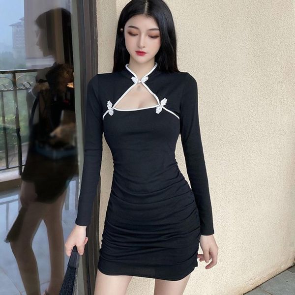 ethnic clothing women's solid color hollow out long sleeve cheongsam dress slim chinese traditional, Red
ethnic clothing women's solid color hollow out long sleeve cheongsam dress slim chinese traditional, Red