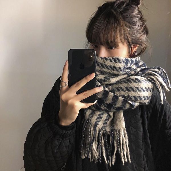 the new winter plover case imitated cashmere scarf joker students shawls and warm scarf, Blue;gray
the new winter plover case imitated cashmere scarf joker students shawls and warm scarf, Blue;gray