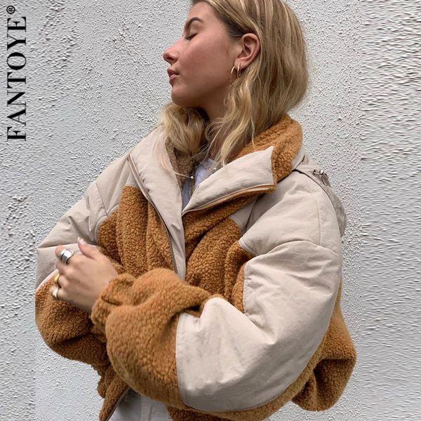 2021 new plush patchwork hoodied women's winter coat fashion turn-down collar warm jackets femme casual fitness m0iz, Black;brown
2021 new plush patchwork hoodied women's winter coat fashion turn-down collar warm jackets femme casual fitness m0iz, Black;brown