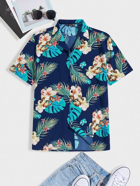 men hawaiian print shirt r3vu#, White;black
men hawaiian print shirt r3vu#, White;black