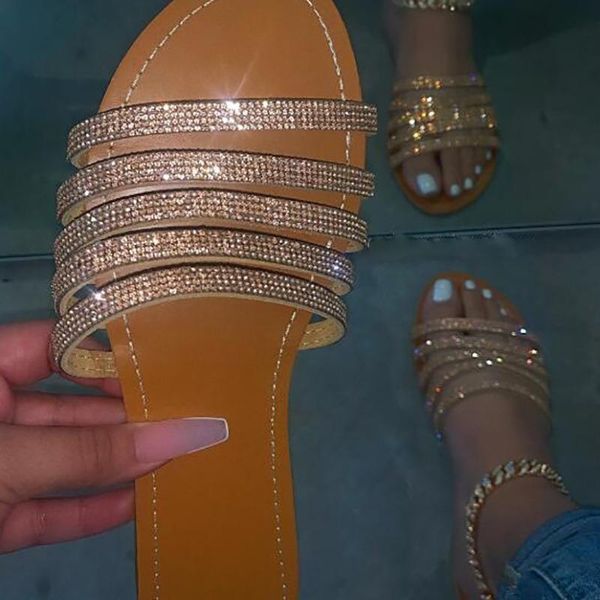 slippers shining women summer flat comfortable female sandals handmade fashion roman rhinestone outdoor plus size beach, Black
slippers shining women summer flat comfortable female sandals handmade fashion roman rhinestone outdoor plus size beach, Black