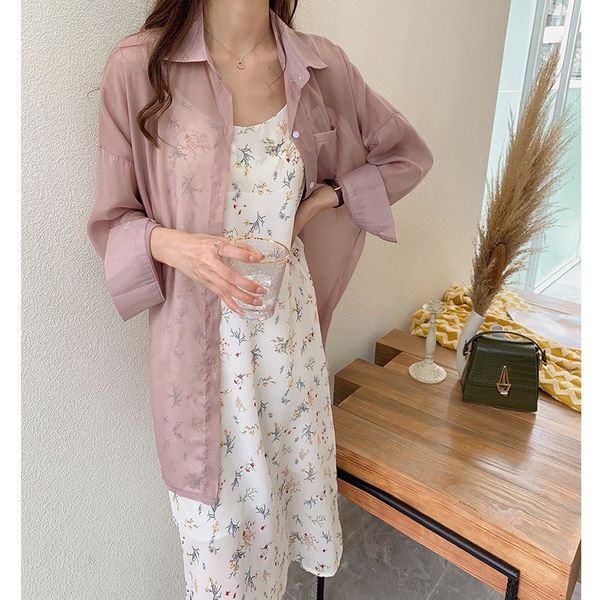 2021 new urban women's casual lapel monochrome shirt, wide, large mm, loose, lazy, simple button, summer fashion gnzu, White
2021 new urban women's casual lapel monochrome shirt, wide, large mm, loose, lazy, simple button, summer fashion gnzu, White