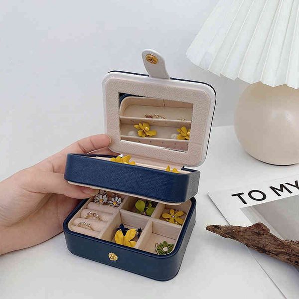 cosmetic bags jewelry box multi-layer ring earrings storage small simple princess european korean portable
cosmetic bags jewelry box multi-layer ring earrings storage small simple princess european korean portable