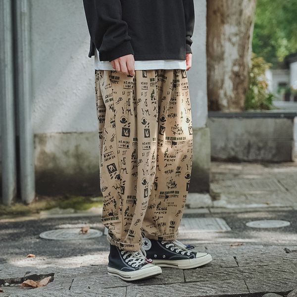 2021 new men's youth printing leisure wide leg cotton casual pants tide loose trousers active elastic hip hop sweatpants m-xl i5v8, Black
2021 new men's youth printing leisure wide leg cotton casual pants tide loose trousers active elastic hip hop sweatpants m-xl i5v8, Black