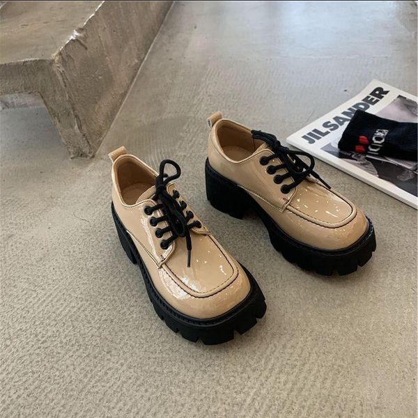 dress shoes loafers women fall 2021 square head thick soles british style fashion versatile leather single, Black
dress shoes loafers women fall 2021 square head thick soles british style fashion versatile leather single, Black