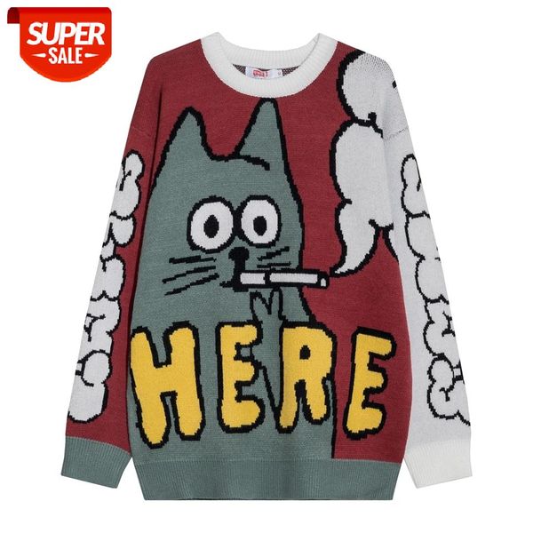seveyfan 2021 men sweater cartoon funny cat print pullover sweaters men soft slim casual high street fashion autumn streetwear #fs1y, White;black
seveyfan 2021 men sweater cartoon funny cat print pullover sweaters men soft slim casual high street fashion autumn streetwear #fs1y, White;black