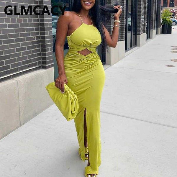 halter cut out solid maxi dress casual slim slit evening party club dress 210702, Black;gray
halter cut out solid maxi dress casual slim slit evening party club dress 210702, Black;gray
