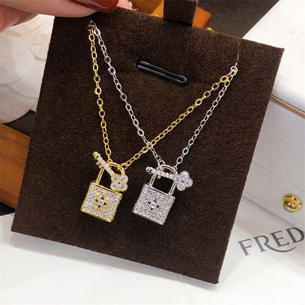 lock head diamond pendant clavicle chain korean jewelry fashion clover necklace women's boutique purchase, Silver
lock head diamond pendant clavicle chain korean jewelry fashion clover necklace women's boutique purchase, Silver
