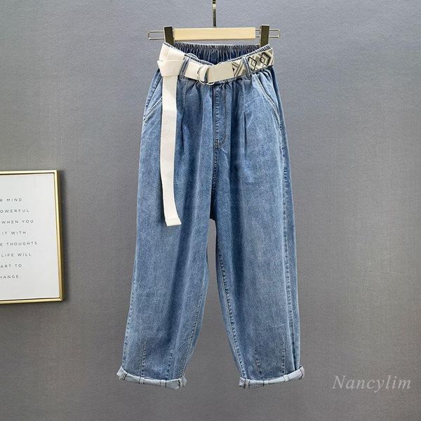 women's jeans denim pants woman thin harem 2021 early autumn stretch high waist loose light blue jean trousers femme with belt
women's jeans denim pants woman thin harem 2021 early autumn stretch high waist loose light blue jean trousers femme with belt