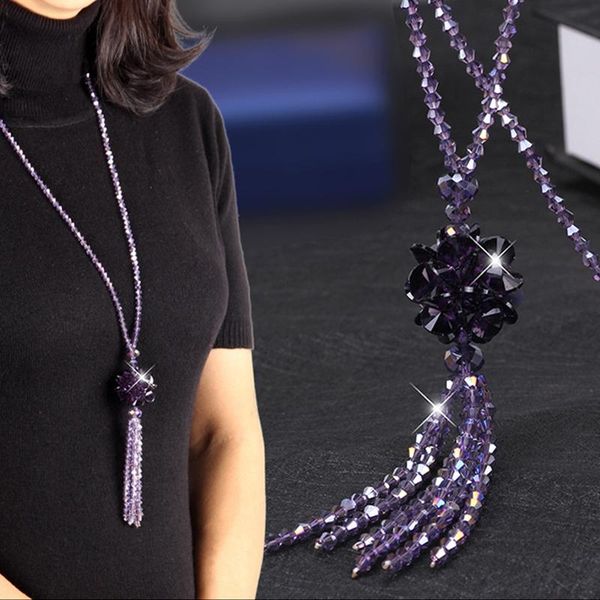 pendant necklaces bohemian necklace women long tassel pendants chokers for crystal bead sweater chain accessories, Silver
pendant necklaces bohemian necklace women long tassel pendants chokers for crystal bead sweater chain accessories, Silver