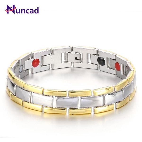 charm bracelets men's stainless steel healthy care bangles & energy magnetic bangle three layers bracelet manchette homme, Golden;silver
charm bracelets men's stainless steel healthy care bangles & energy magnetic bangle three layers bracelet manchette homme, Golden;silver