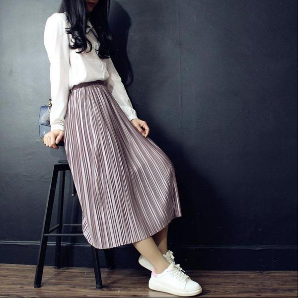 2021 pearl satin clear ultra smooth feel pleated skirt vintage floor length maxi skirt high waist long skirts ing, Black
2021 pearl satin clear ultra smooth feel pleated skirt vintage floor length maxi skirt high waist long skirts ing, Black